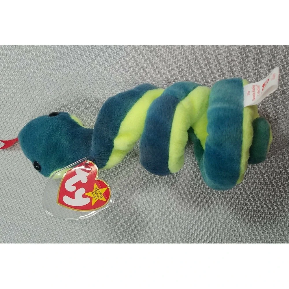 Ty Beanie Babies Baby / Hissy The Snake 1997 /Great Condition w/Tags PVC Pellets